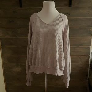 Lavender in bloom brand shirt, sweatshirt like shape, size Large.